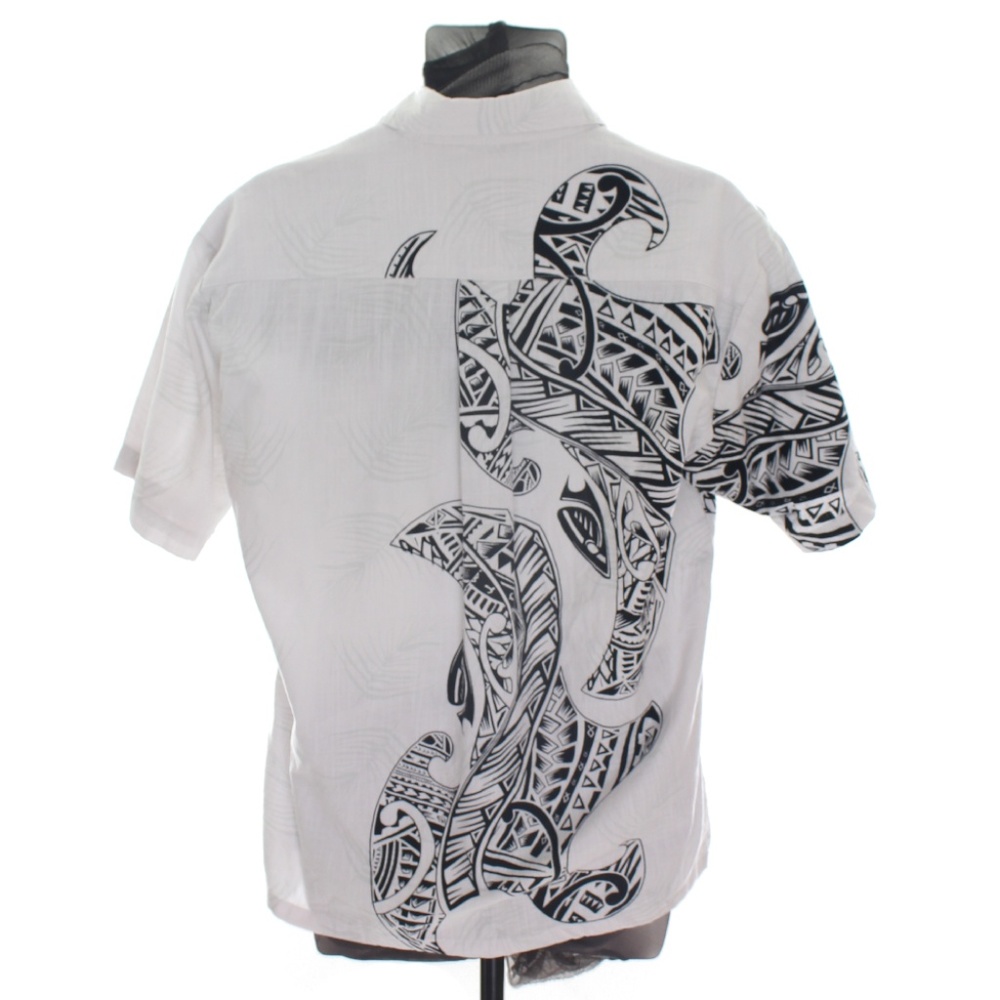 TAPA Tribal Print Hawaiian Shirt - Picture 2 of 5